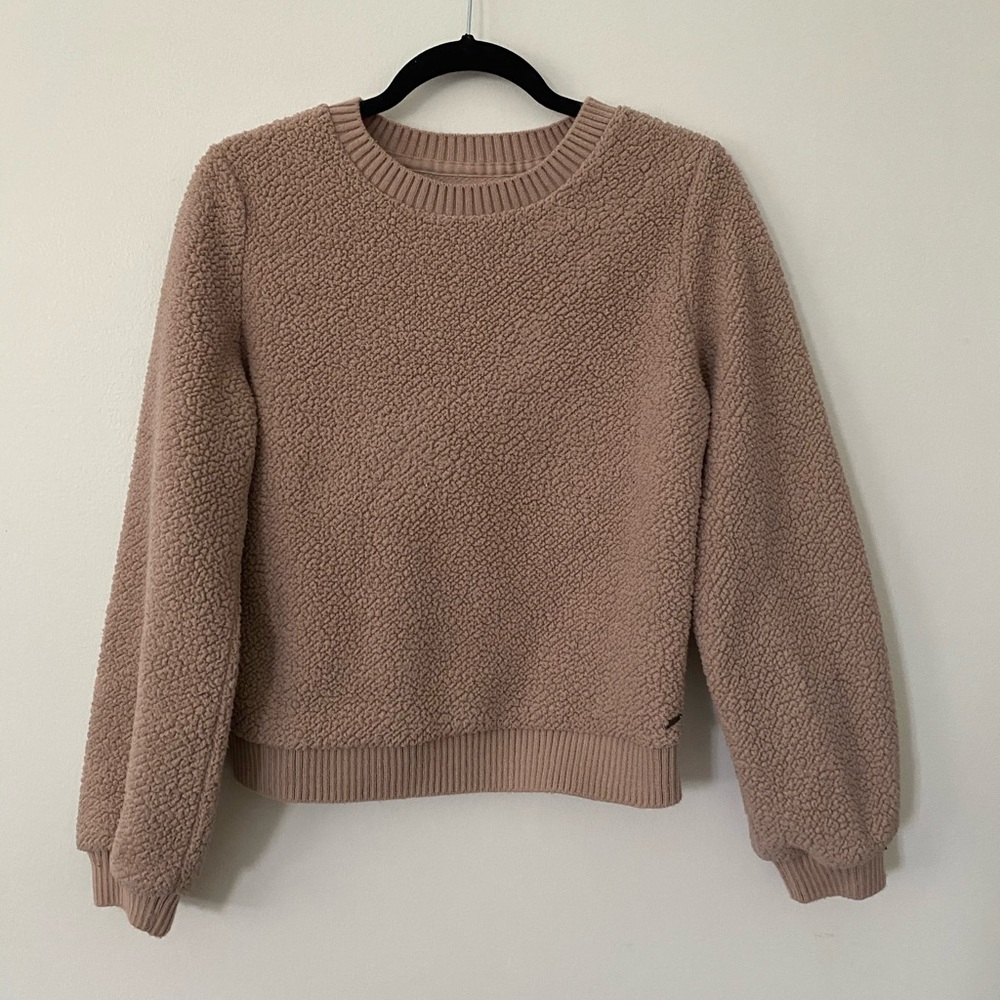 Abercrombie Sherpa crew sweatshirt blush size S